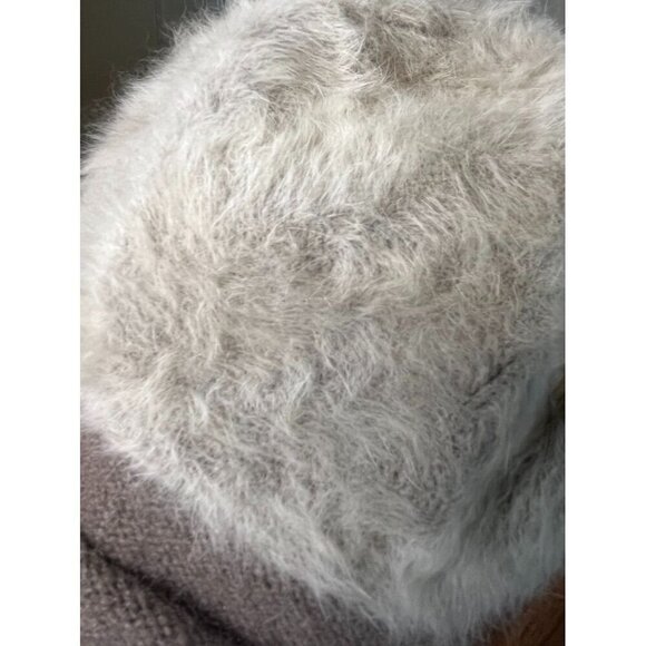 Angora Hat Women Gray Fur Neutral Retro 70s Costume Winter Wool Classic Capsule - Picture 4 of 12